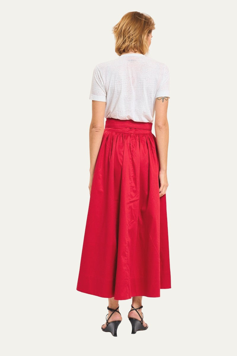Taft Maxi Red Skirt