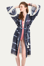 Batik Cotton Robe Blue