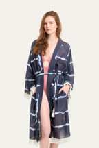 Batik Cotton Robe Blue