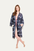 Batik Cotton Robe Blue