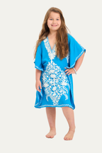 Girls Kashmir Cotton Turquoise – Mommy & Me Collection