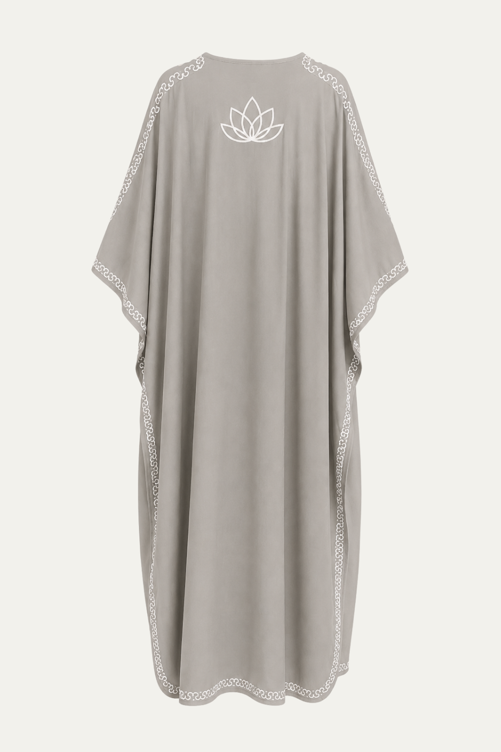 Kashmir Cotton Butterfly Kaftan Light Gray
