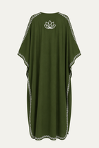 Kashmir Cotton Butterfly Kaftan Olive