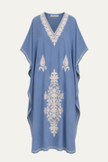 Kashmir Cotton Butterfly Kaftan Light Blue