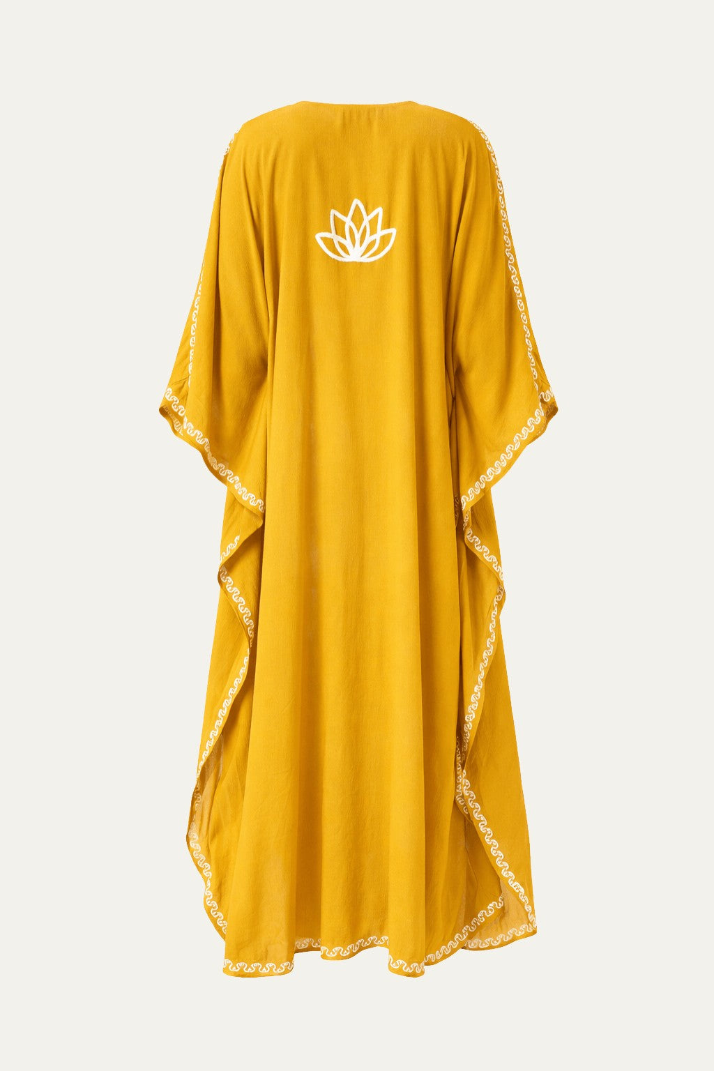 Kashmir Cotton Butterfly Mustard Kaftan
