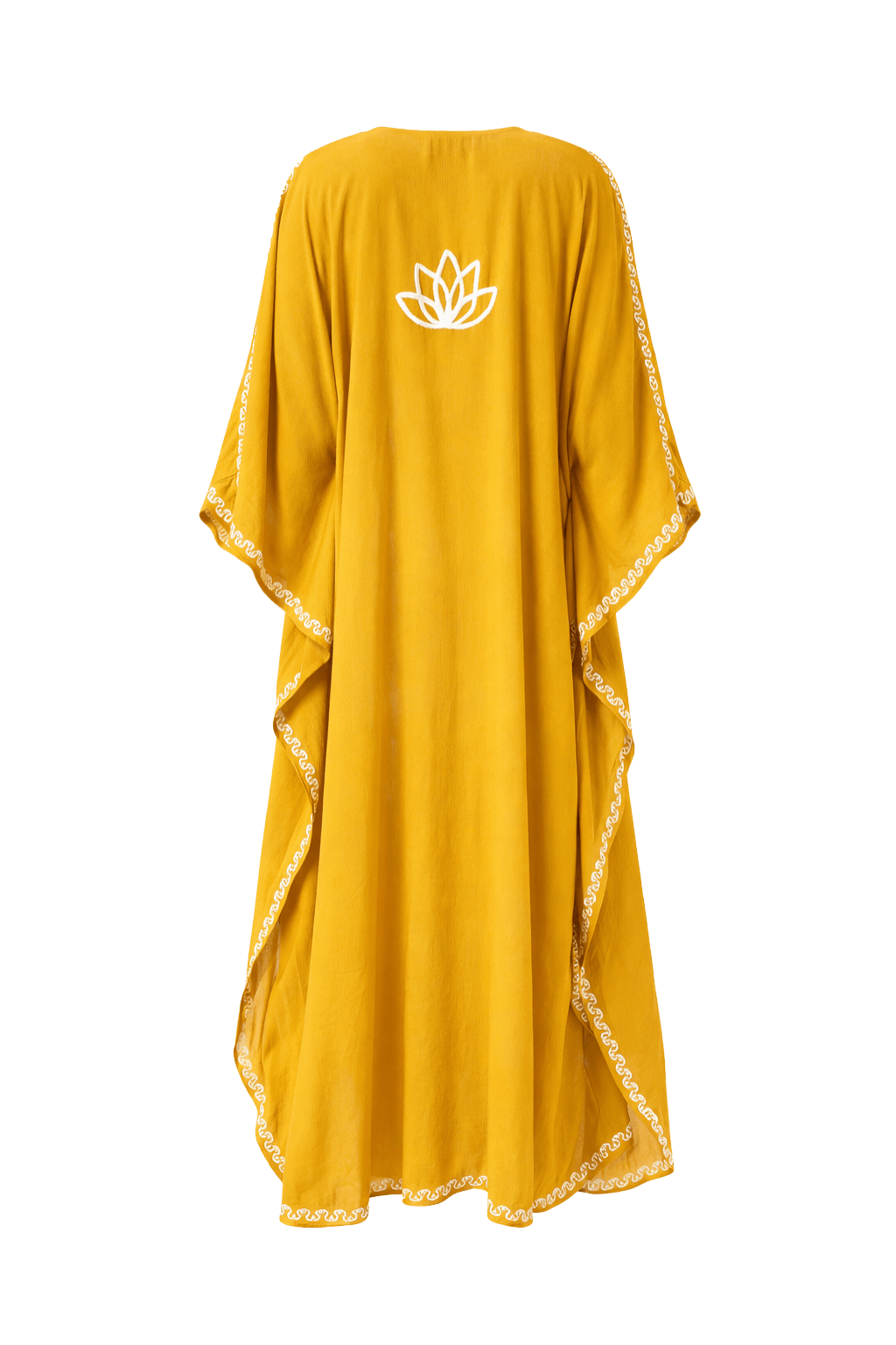 Kashmir Cotton Butterfly Mustard Kaftan