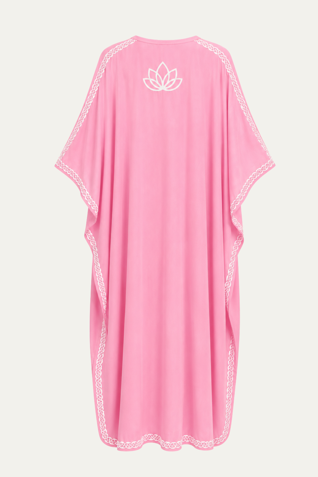 Kashmir Cotton Butterfly Pink Kaftan