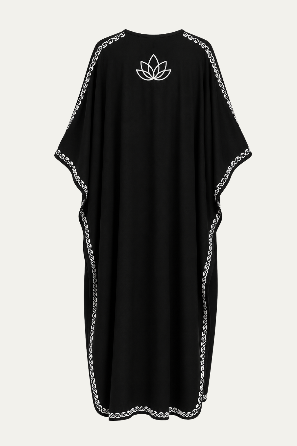 Kashmir Cotton Butterfly Black Kaftan