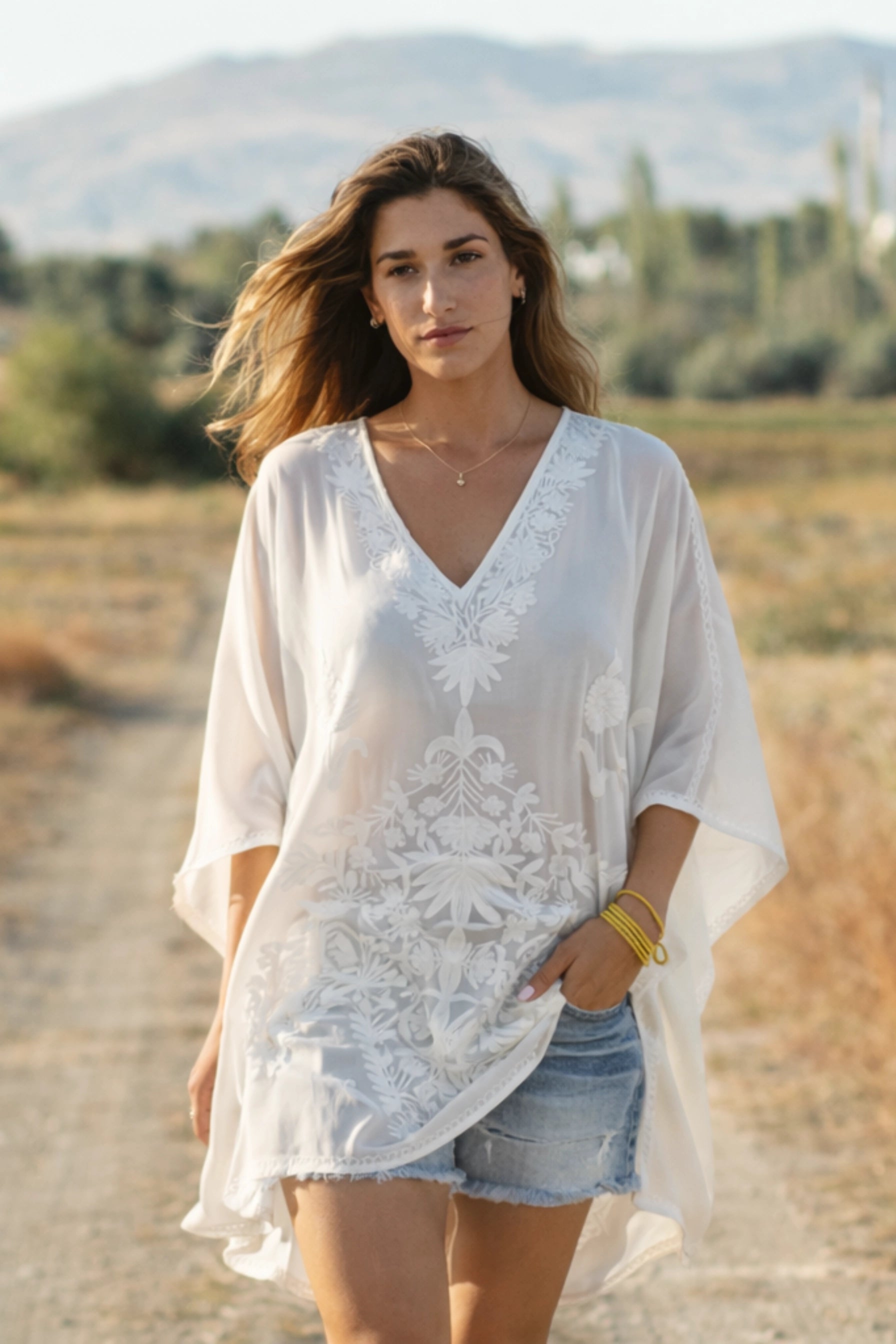 Kashmir Silk Butterfly Tunic