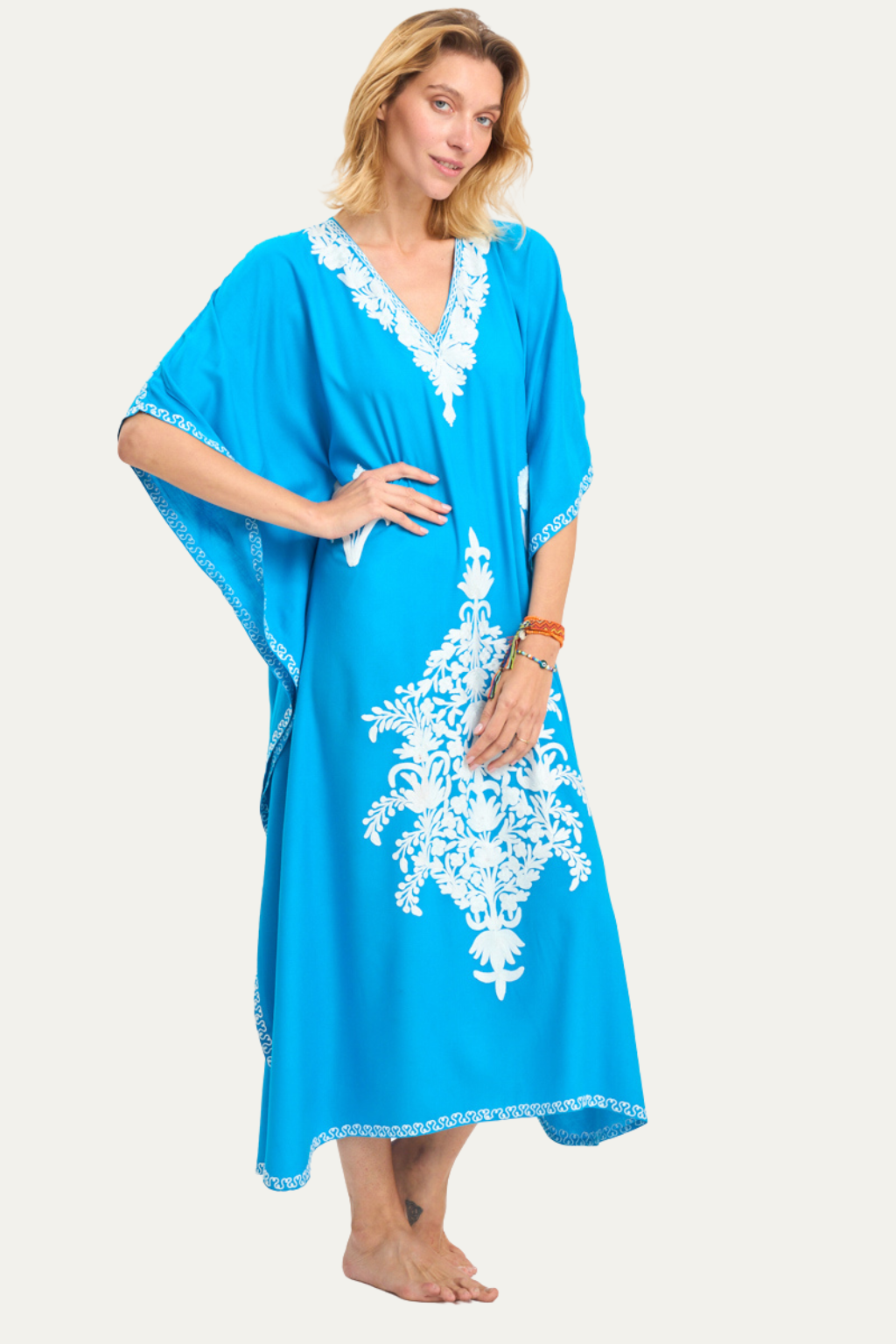 Kashmir Cotton Butterfly Turquoise