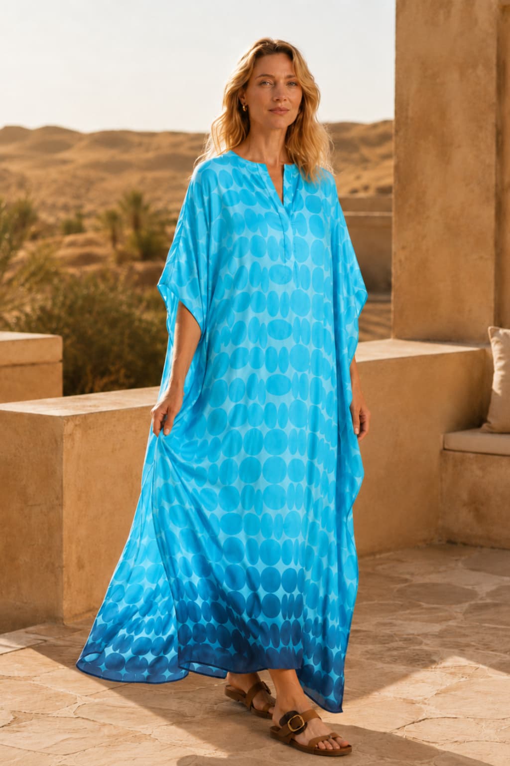 Mayorka Kaftan in Turqoise