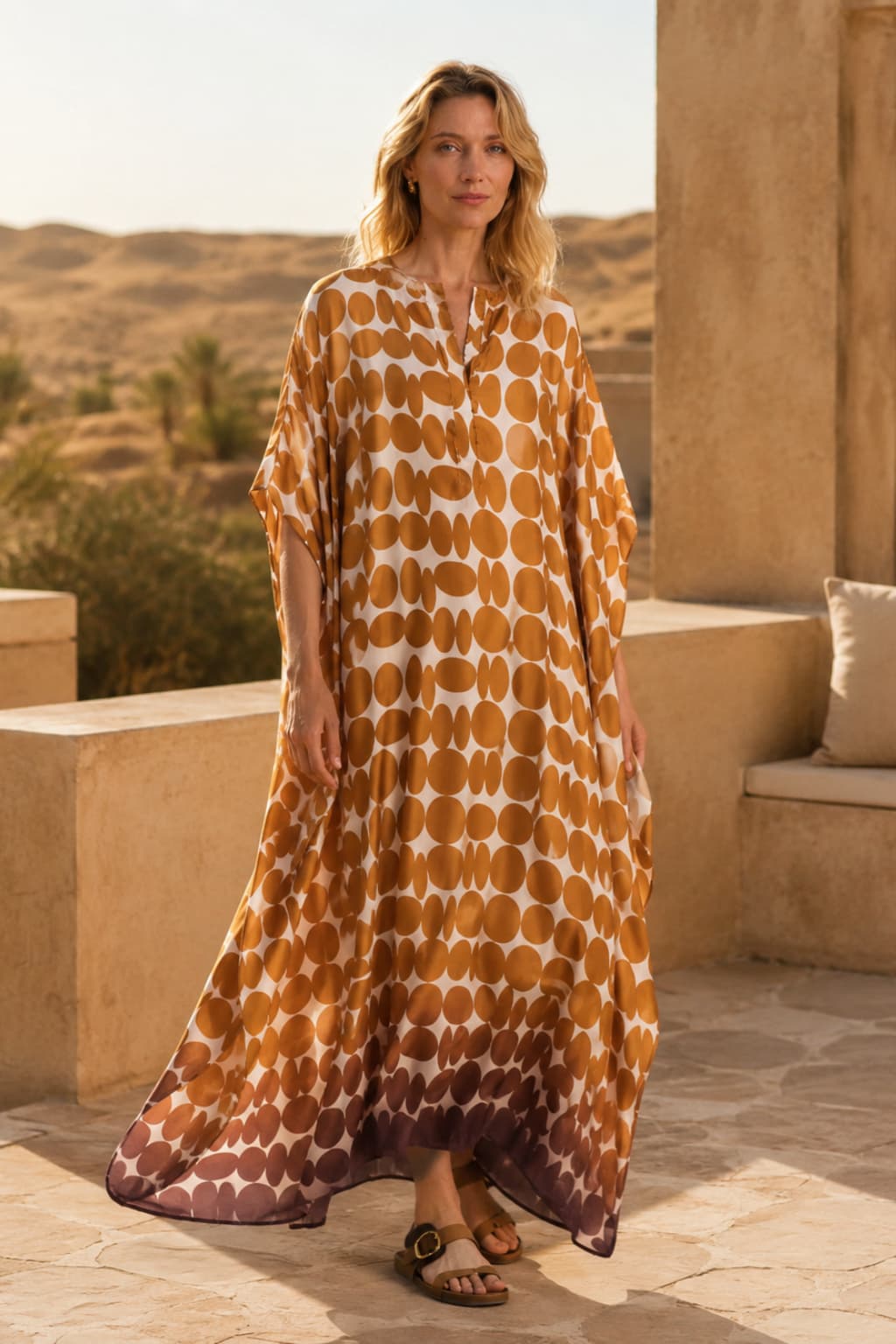 Mayorka Kaftan in Golden Brown