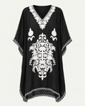 Kashmir Cotton Butterfly Tunic Black & White