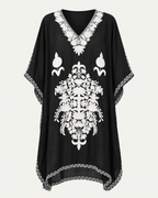 Kashmir Cotton Butterfly Tunic Black & White