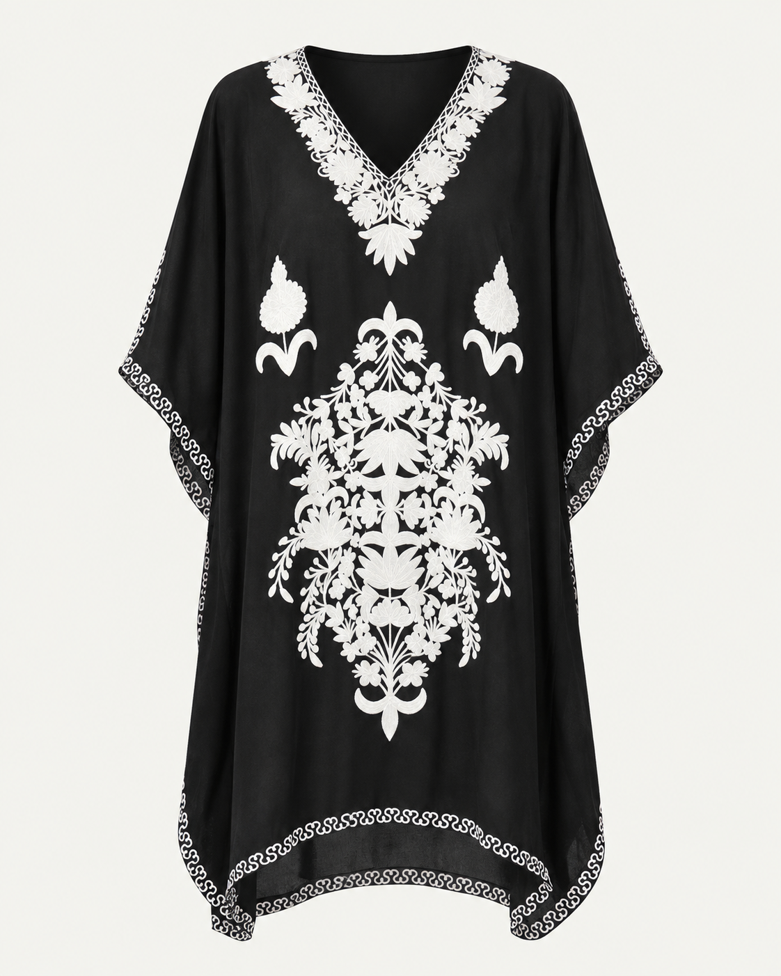 Kashmir Cotton Butterfly Tunic Black & White