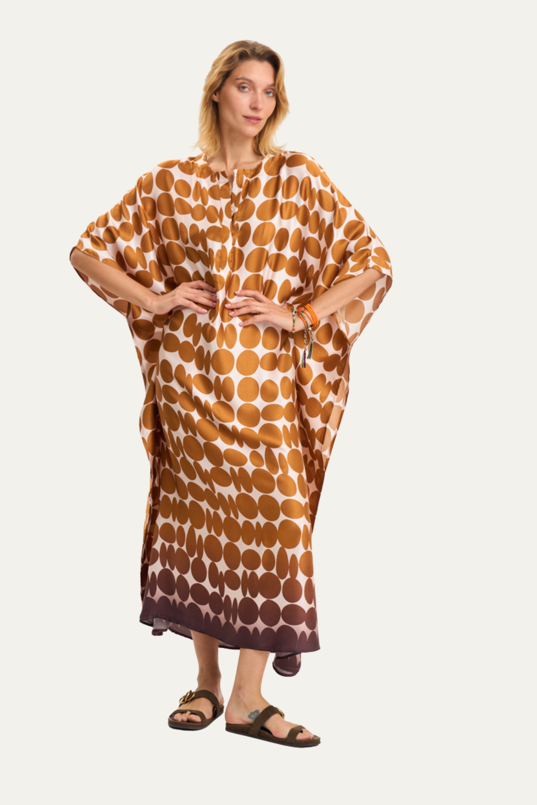 Mayorka Dress in Golden Brown