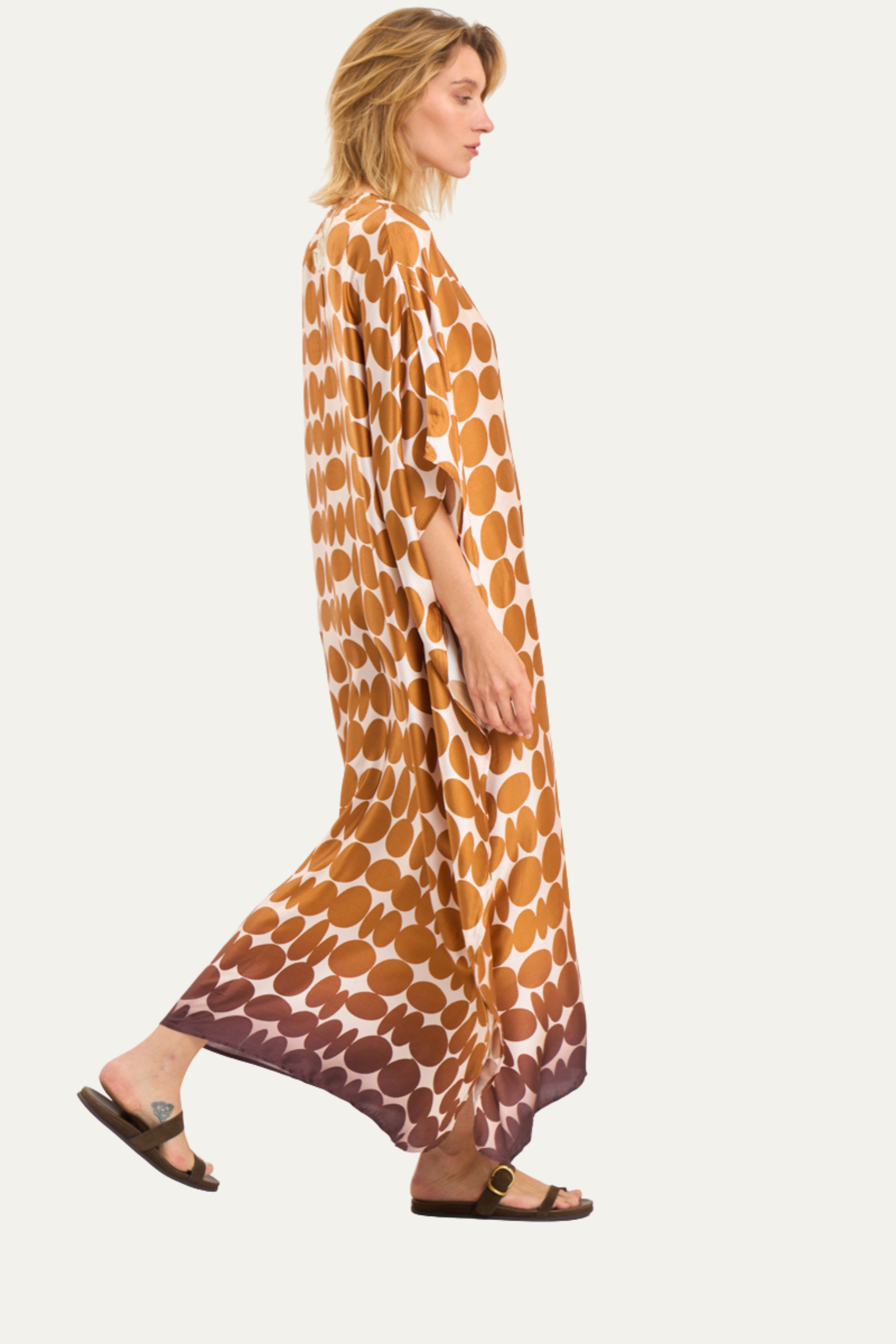 Mayorka Dress in Golden Brown