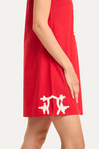 New York Mini Dress in Red