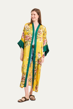 Long Satin Kimono Yellow