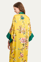 Long Satin Kimono Yellow