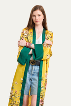 Long Satin Kimono Yellow