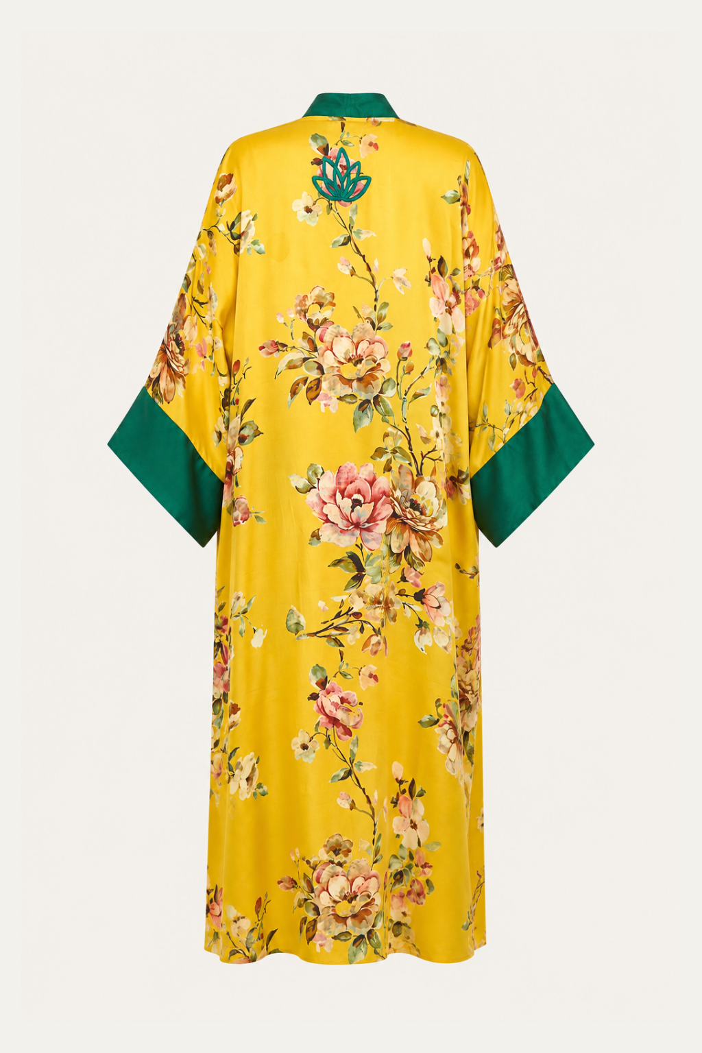 Long Satin Kimono Yellow