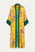 Long Satin Kimono Yellow