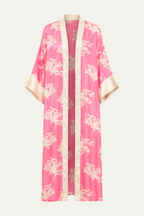 Long Satin Kimono Pink